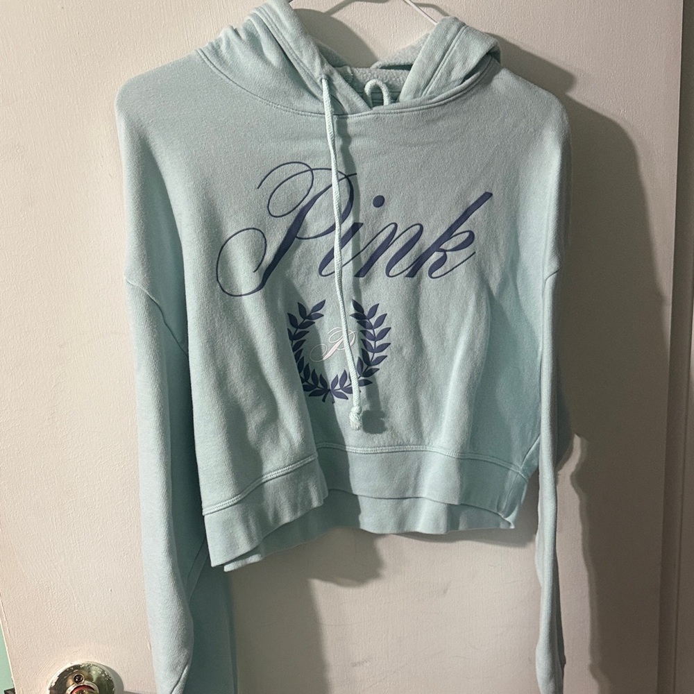 Light Blue Hoodie with Logo